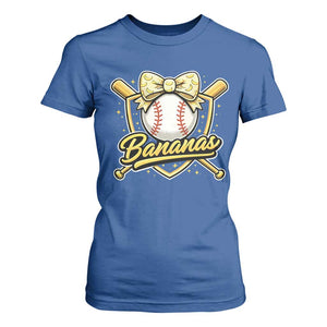 Bananas Coquette Bow T Shirt For Women Baseball Bats Banana Lovers Women Girls Kids TS10 Royal Blue Print Your Wear