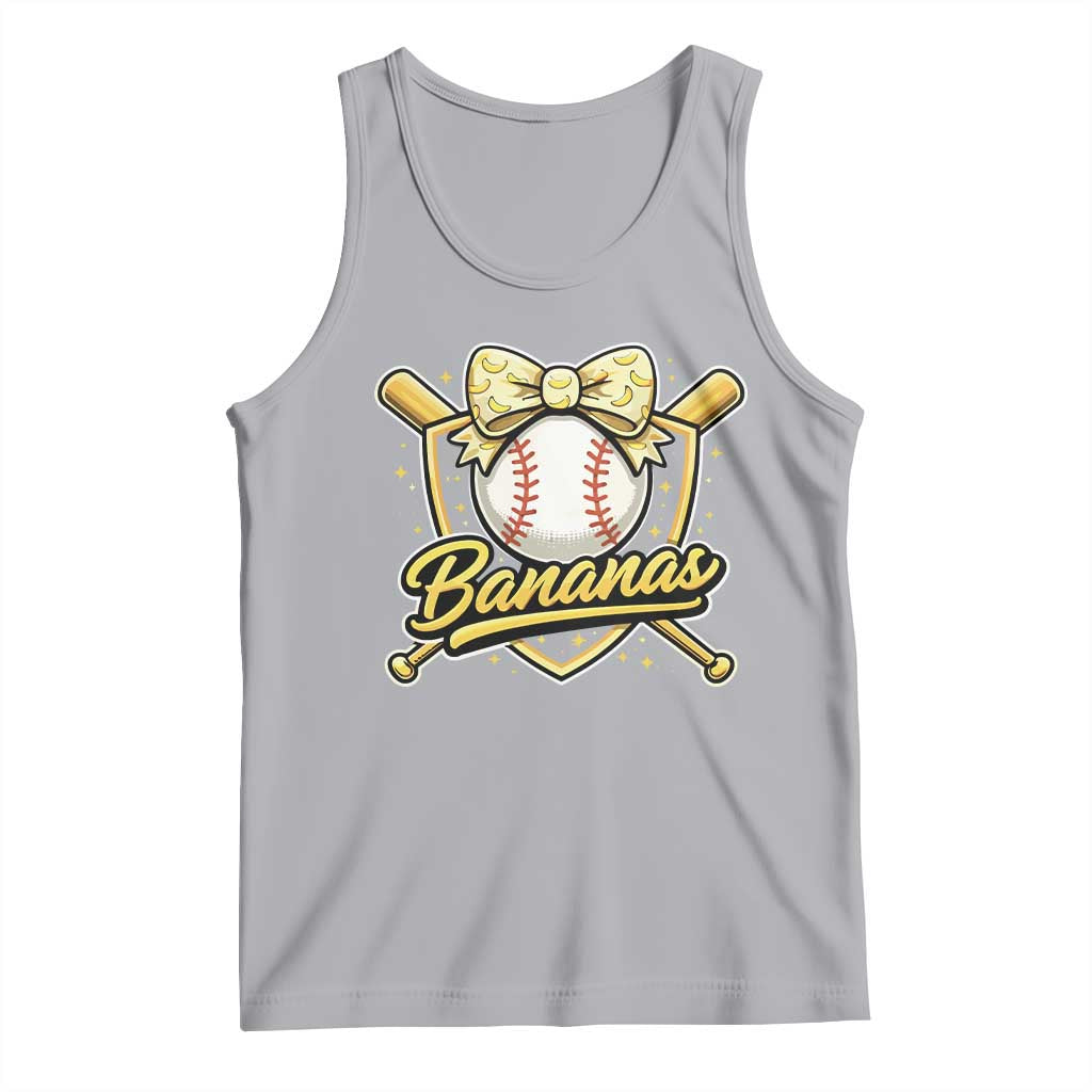 Bananas Coquette Bow Tank Top Baseball Bats Banana Lovers Women Girls Kids TS10 Athletic Heather Print Your Wear