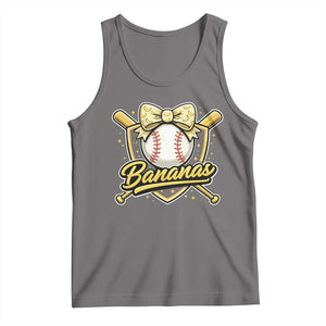Bananas Coquette Bow Tank Top Baseball Bats Banana Lovers Women Girls Kids TS10 Deep Heather Print Your Wear