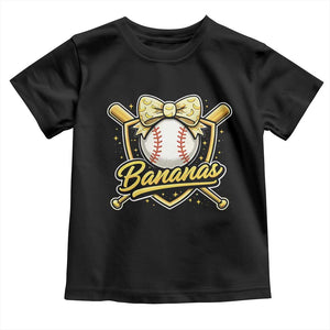 Bananas Coquette Bow Toddler T Shirt Baseball Bats Banana Lovers Women Girls Kids TS10 Black Print Your Wear