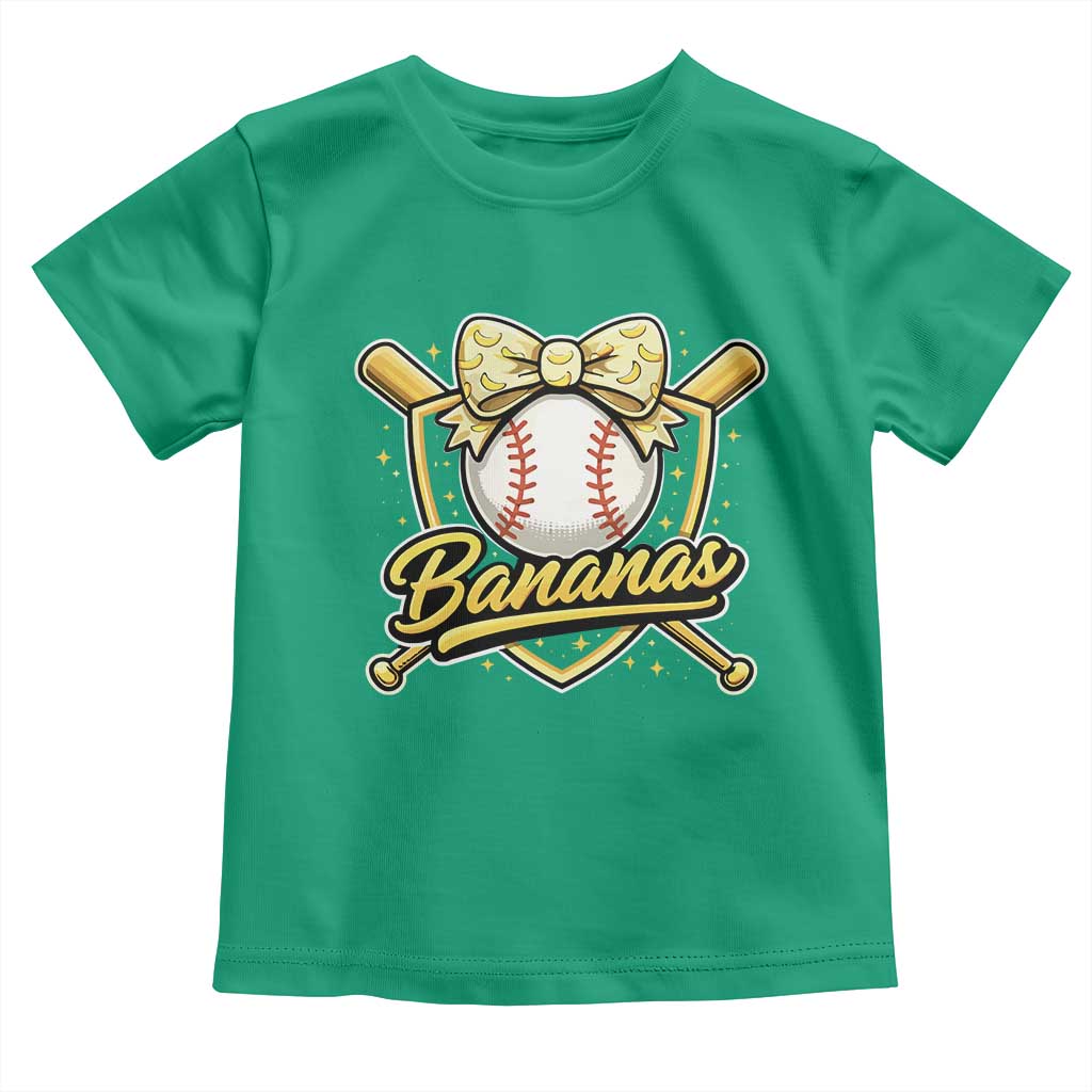 Bananas Coquette Bow Toddler T Shirt Baseball Bats Banana Lovers Women Girls Kids TS10 Irish Green Print Your Wear