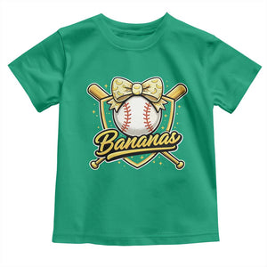 Bananas Coquette Bow Toddler T Shirt Baseball Bats Banana Lovers Women Girls Kids TS10 Irish Green Print Your Wear