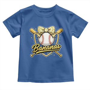 Bananas Coquette Bow Toddler T Shirt Baseball Bats Banana Lovers Women Girls Kids TS10 Royal Blue Print Your Wear