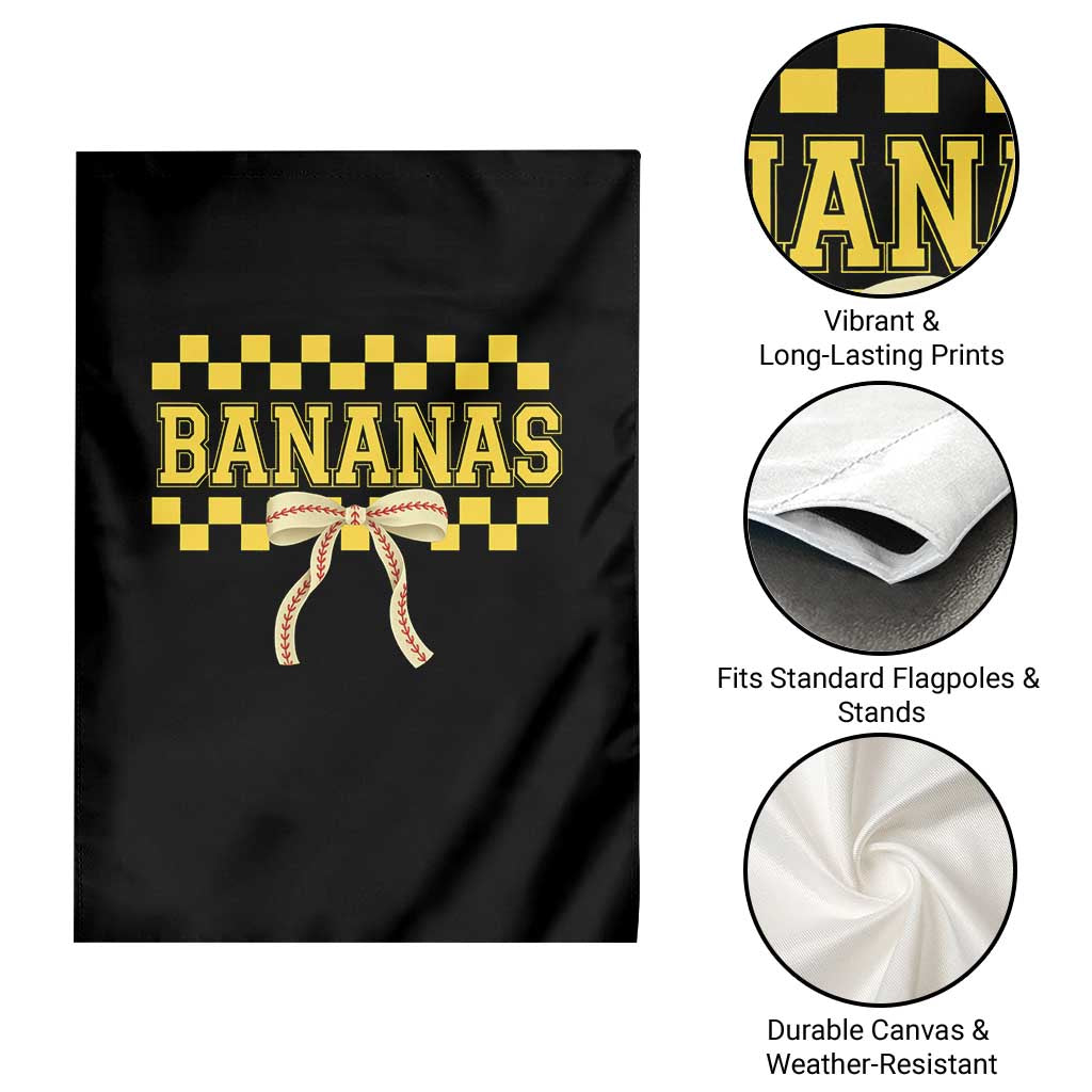 Bananas Coquette Bow Checkered Garden Flag Women Girls Kids TS10 Print Your Wear