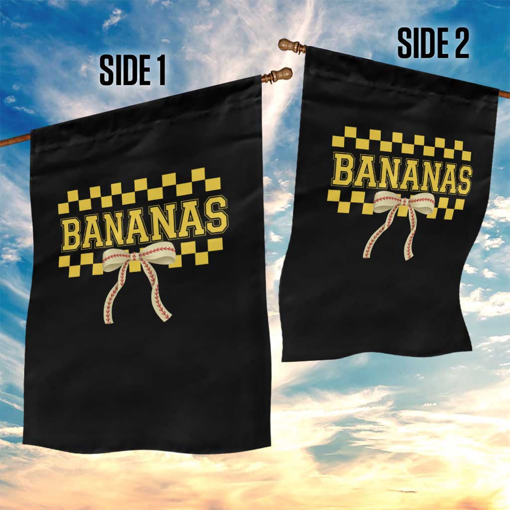 Bananas Coquette Bow Checkered Garden Flag Women Girls Kids TS10 Print Your Wear