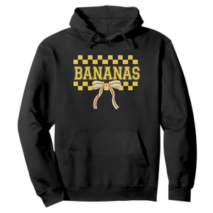 Bananas Coquette Bow Checkered Hoodie Women Girls Kids TS10 Black Print Your Wear
