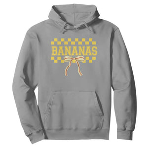 Bananas Coquette Bow Checkered Hoodie Women Girls Kids TS10 Sport Gray Print Your Wear