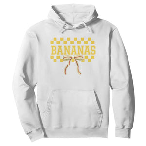Bananas Coquette Bow Checkered Hoodie Women Girls Kids TS10 White Print Your Wear