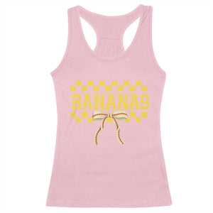 Bananas Coquette Bow Checkered Racerback Tank Top Women Girls Kids TS10 Light Pink Print Your Wear