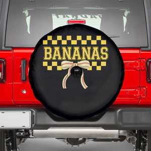 Bananas Coquette Bow Checkered Spare Tire Cover Women Girls Kids TS10 Black Print Your Wear
