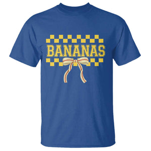Bananas Coquette Bow Checkered T Shirt Women Girls Kids TS10 Royal Blue Print Your Wear
