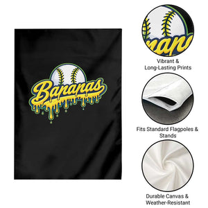 Funny Banana Baseball Garden Flag Sports Team Baseball Drip Ice Cream Style TS10 Print Your Wear