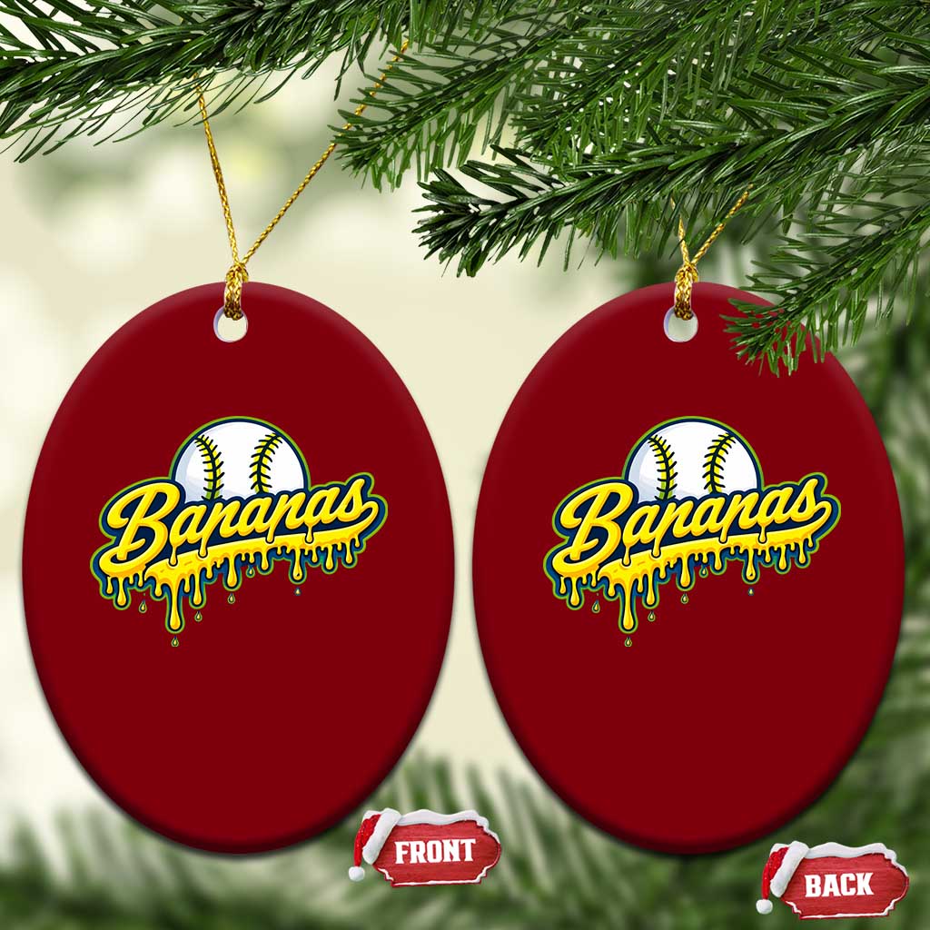 Funny Banana Baseball Ceramic Ornament Sports Team Baseball Drip Ice Cream Style TS10 Print Your Wear