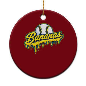 Funny Banana Baseball Ceramic Ornament Sports Team Baseball Drip Ice Cream Style TS10 1pc Red Print Your Wear