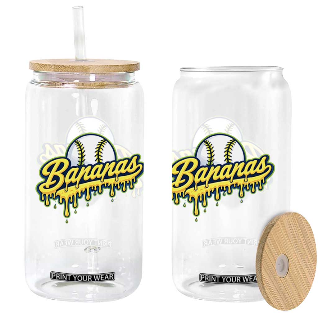Funny Banana Baseball Glass Can Sports Team Baseball Drip Ice Cream Style TS10 Print Your Wear