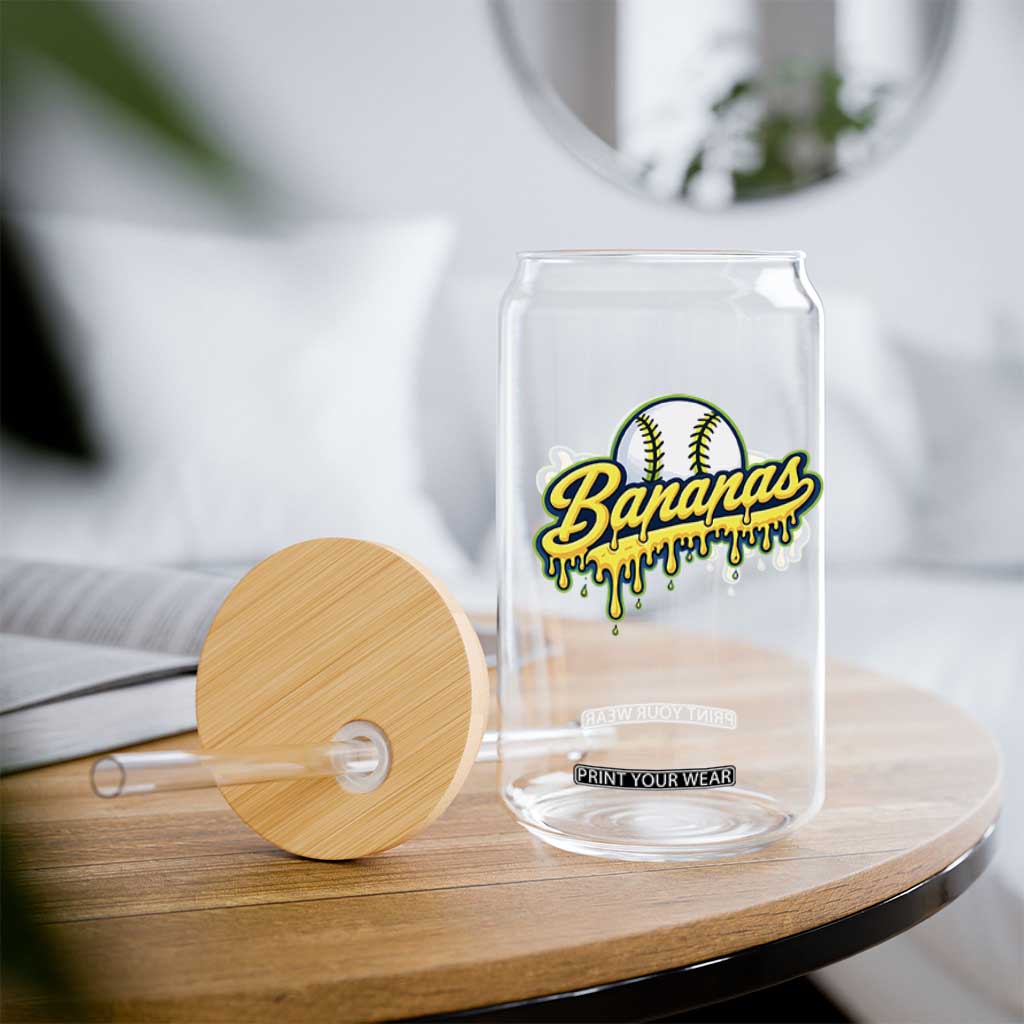 Funny Banana Baseball Glass Can Sports Team Baseball Drip Ice Cream Style TS10 Print Your Wear