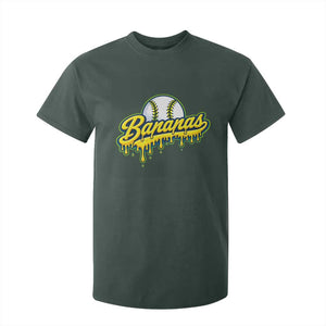 Funny Banana Baseball T Shirt For Kid Sports Team Baseball Drip Ice Cream Style TS10 Dark Forest Green Print Your Wear