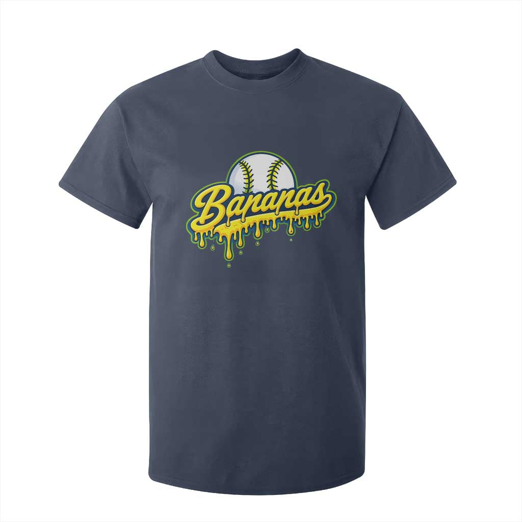 Funny Banana Baseball T Shirt For Kid Sports Team Baseball Drip Ice Cream Style TS10 Navy Print Your Wear