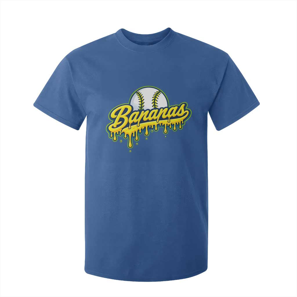 Funny Banana Baseball T Shirt For Kid Sports Team Baseball Drip Ice Cream Style TS10 Royal Blue Print Your Wear