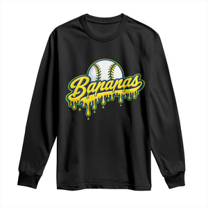 Funny Banana Baseball Long Sleeve Shirt Sports Team Baseball Drip Ice Cream Style TS10 Black Print Your Wear