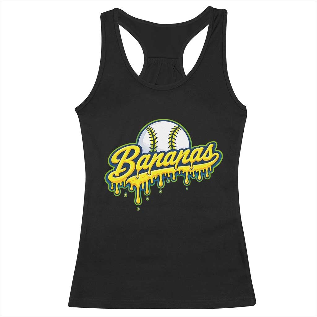 Funny Banana Baseball Racerback Tank Top Sports Team Baseball Drip Ice Cream Style TS10 Black Print Your Wear