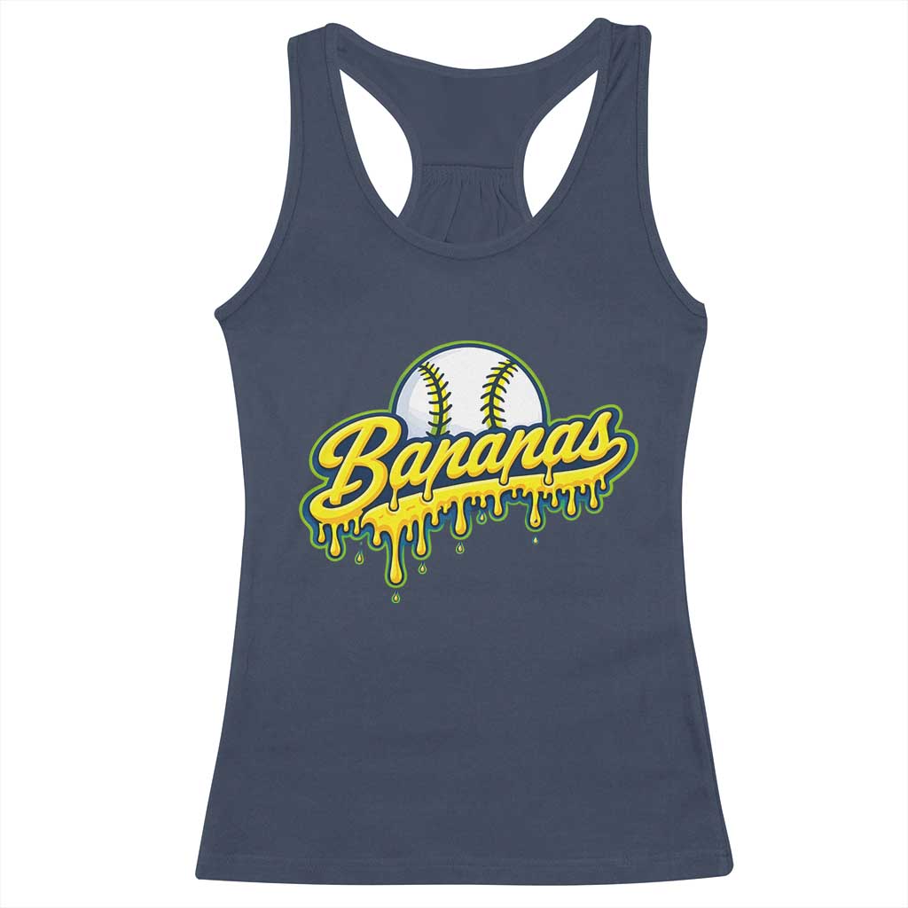Funny Banana Baseball Racerback Tank Top Sports Team Baseball Drip Ice Cream Style TS10 Navy Print Your Wear