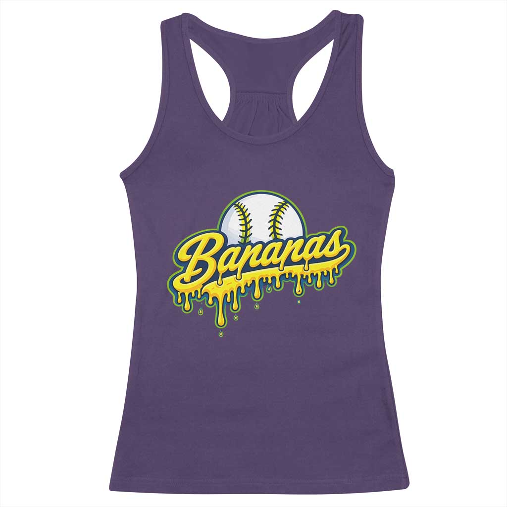 Funny Banana Baseball Racerback Tank Top Sports Team Baseball Drip Ice Cream Style TS10 Purple Print Your Wear
