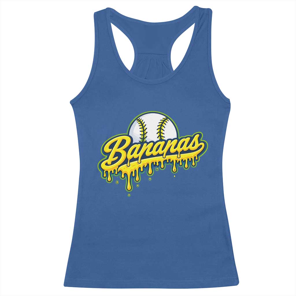 Funny Banana Baseball Racerback Tank Top Sports Team Baseball Drip Ice Cream Style TS10 Royal Blue Print Your Wear