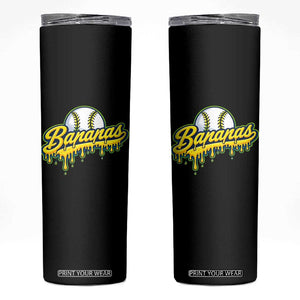 Funny Banana Baseball Skinny Tumbler Sports Team Baseball Drip Ice Cream Style TS10 Black Print Your Wear