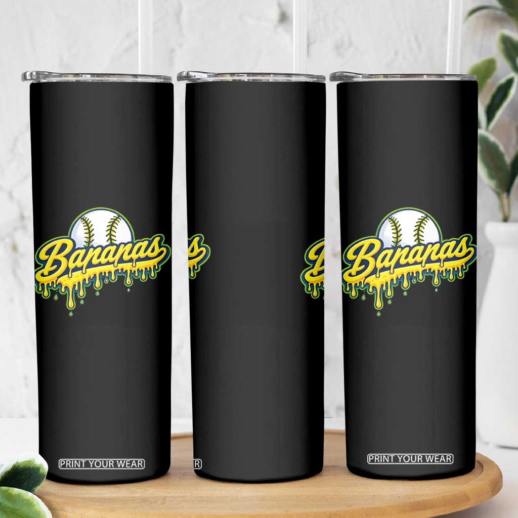 Funny Banana Baseball Skinny Tumbler Sports Team Baseball Drip Ice Cream Style TS10 Print Your Wear