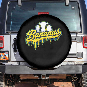 Funny Banana Baseball Spare Tire Cover Sports Team Baseball Drip Ice Cream Style TS10 No hole Black Print Your Wear