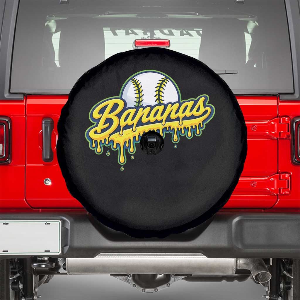 Funny Banana Baseball Spare Tire Cover Sports Team Baseball Drip Ice Cream Style TS10 Black Print Your Wear