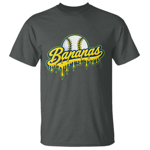Funny Banana Baseball T Shirt Sports Team Baseball Drip Ice Cream Style TS10 Dark Heather Print Your Wear