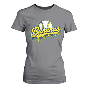 Funny Banana Baseball T Shirt For Women Sports Team Baseball Drip Ice Cream Style TS10 Charcoal Print Your Wear