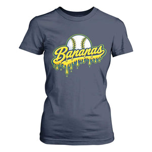 Funny Banana Baseball T Shirt For Women Sports Team Baseball Drip Ice Cream Style TS10 Navy Print Your Wear