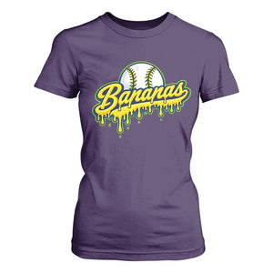 Funny Banana Baseball T Shirt For Women Sports Team Baseball Drip Ice Cream Style TS10 Purple Print Your Wear