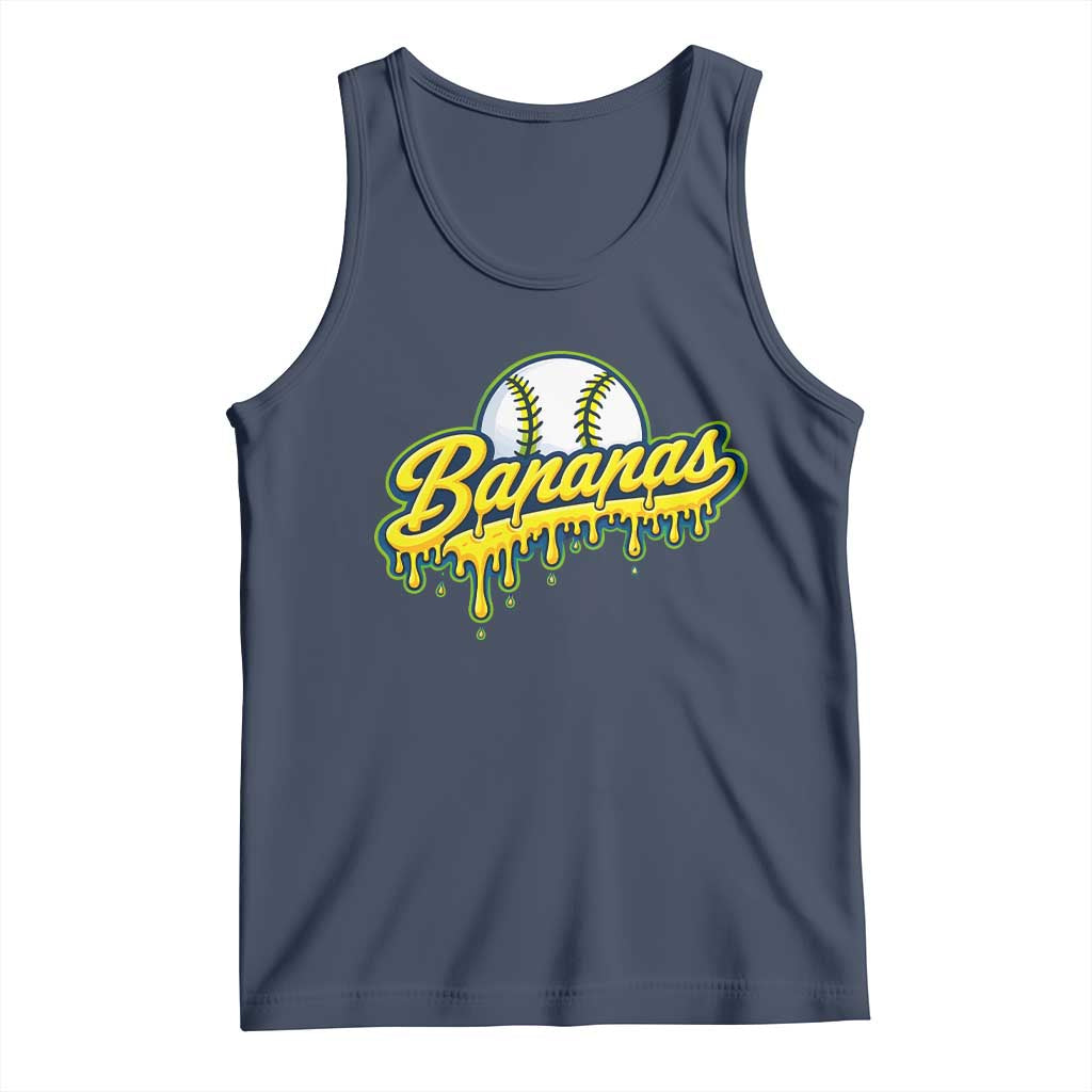 Funny Banana Baseball Tank Top Sports Team Baseball Drip Ice Cream Style TS10 Navy Print Your Wear