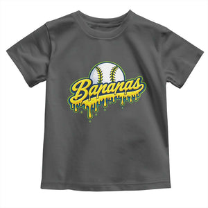 Funny Banana Baseball Toddler T Shirt Sports Team Baseball Drip Ice Cream Style TS10 Dark Heather Print Your Wear