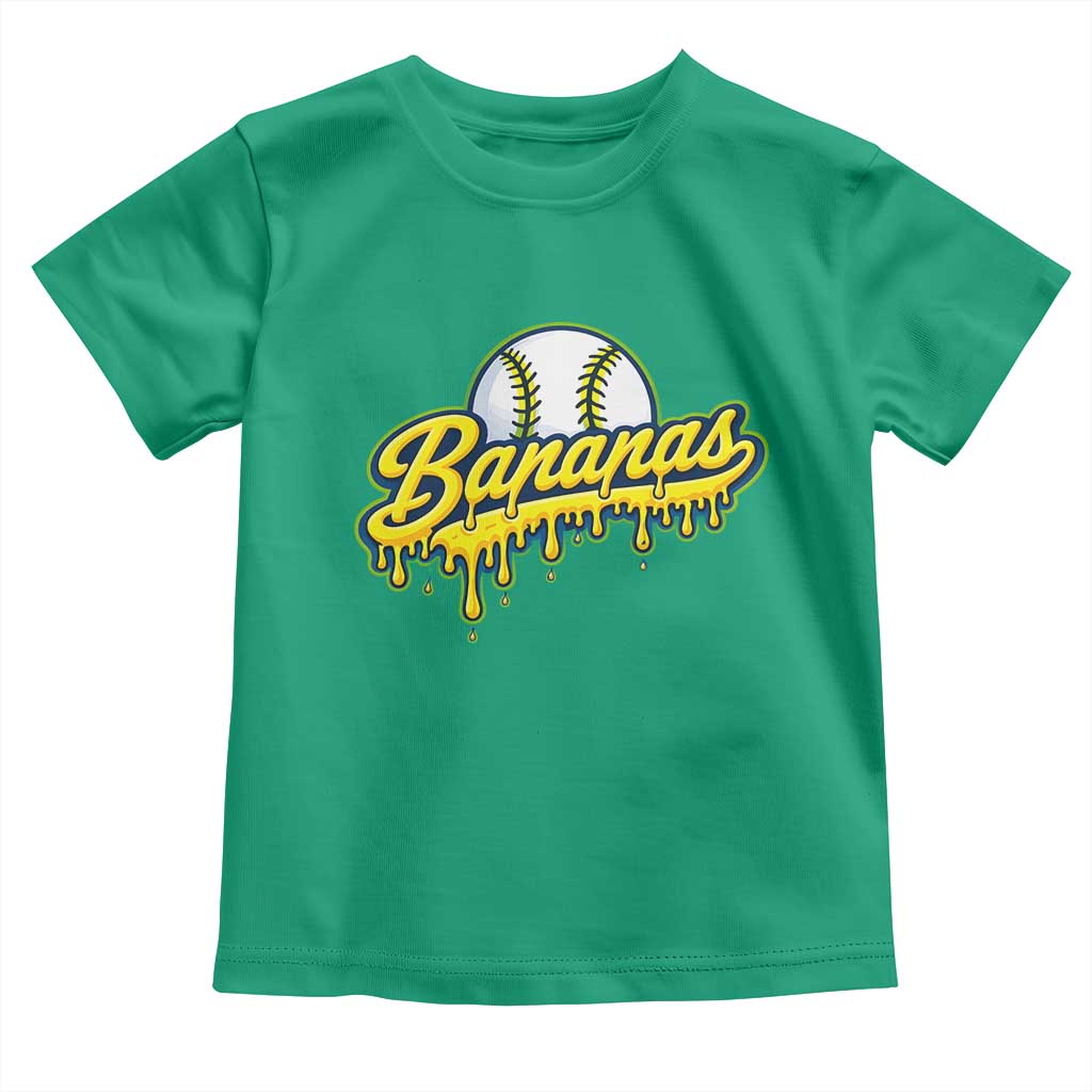 Funny Banana Baseball Toddler T Shirt Sports Team Baseball Drip Ice Cream Style TS10 Irish Green Print Your Wear