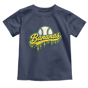 Funny Banana Baseball Toddler T Shirt Sports Team Baseball Drip Ice Cream Style TS10 Navy Print Your Wear