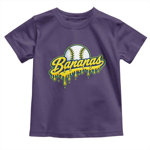 Funny Banana Baseball Toddler T Shirt Sports Team Baseball Drip Ice Cream Style TS10 Purple Print Your Wear