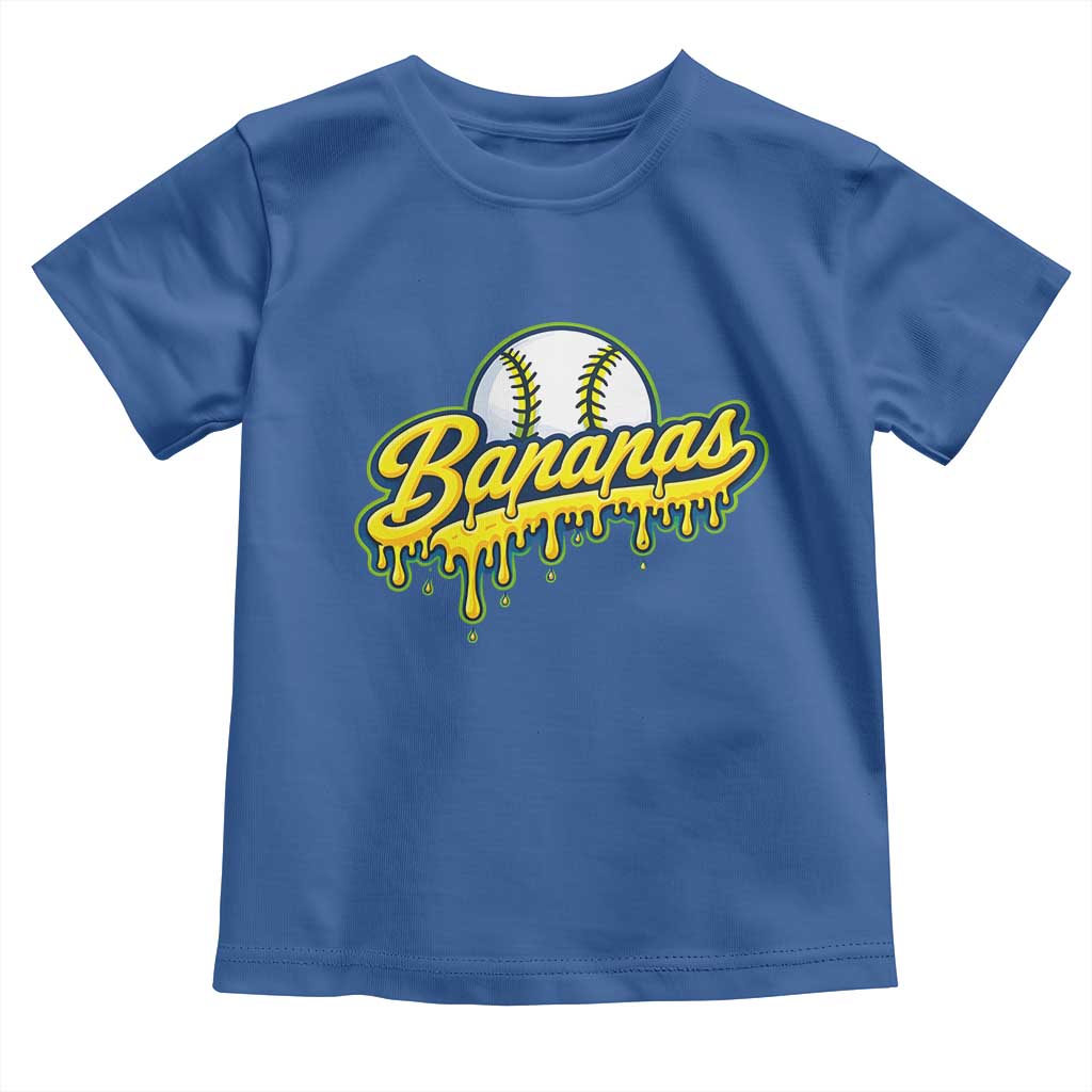 Funny Banana Baseball Toddler T Shirt Sports Team Baseball Drip Ice Cream Style TS10 Royal Blue Print Your Wear