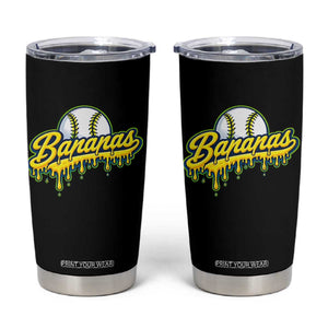 Funny Banana Baseball Tumbler Cup Sports Team Baseball Drip Ice Cream Style TS10 Black Print Your Wear