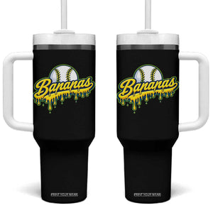 Funny Banana Baseball Tumbler With Handle Sports Team Baseball Drip Ice Cream Style TS10 One Size: 40 oz Black Print Your Wear