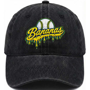 Funny Banana Baseball Washed Cotton Baseball Cap Sports Team Baseball Drip Ice Cream Style TS10 Print Your Wear