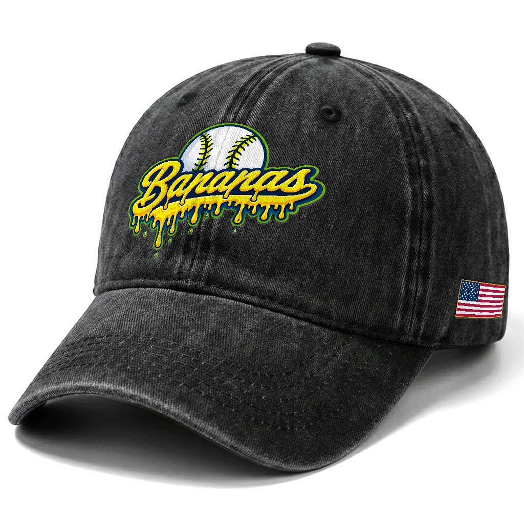 Funny Banana Baseball Washed Cotton Baseball Cap Sports Team Baseball Drip Ice Cream Style TS10 Print Your Wear