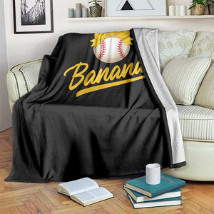 Bananas Coquette Bow Throw Blanket Banana Retro Popular Fruit Humor Cute Girls Kids TS10 Print Your Wear