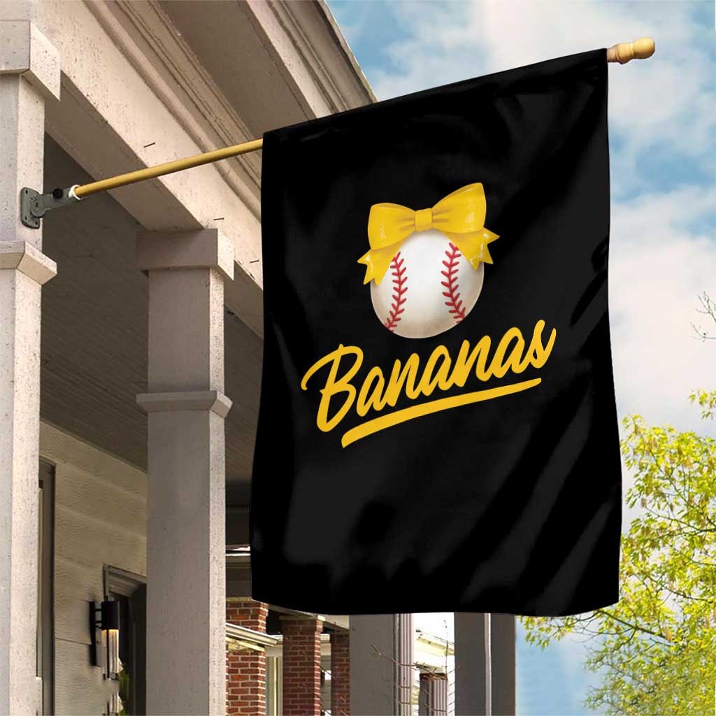 Bananas Coquette Bow Garden Flag Banana Retro Popular Fruit Humor Cute Girls Kids TS10 Print Your Wear
