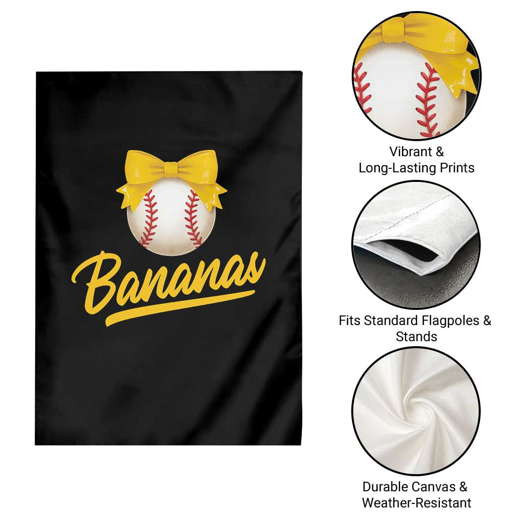 Bananas Coquette Bow Garden Flag Banana Retro Popular Fruit Humor Cute Girls Kids TS10 Print Your Wear