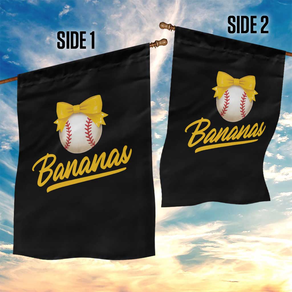Bananas Coquette Bow Garden Flag Banana Retro Popular Fruit Humor Cute Girls Kids TS10 Print Your Wear